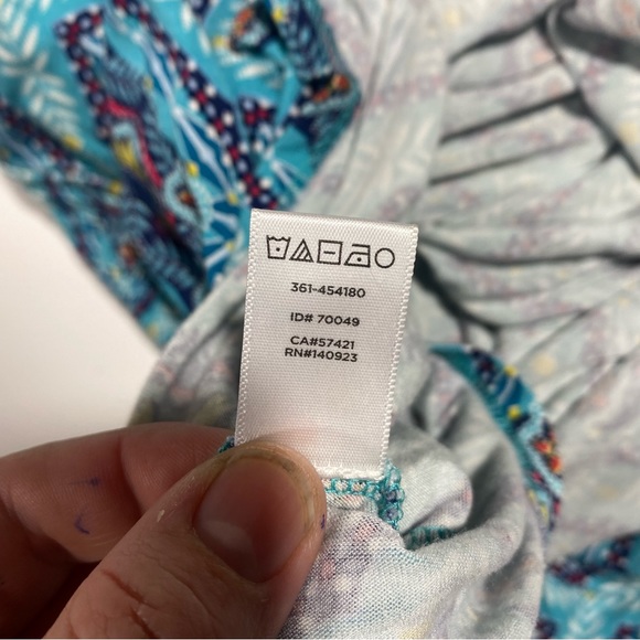 Loft Beach Blue Smocked Off The Shoulders Short Sleeve Flowy Maxi Dress XS - Picture 13 of 14